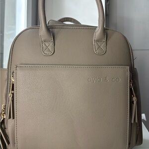Ayla & Co Taupe Pebbled Leather bag